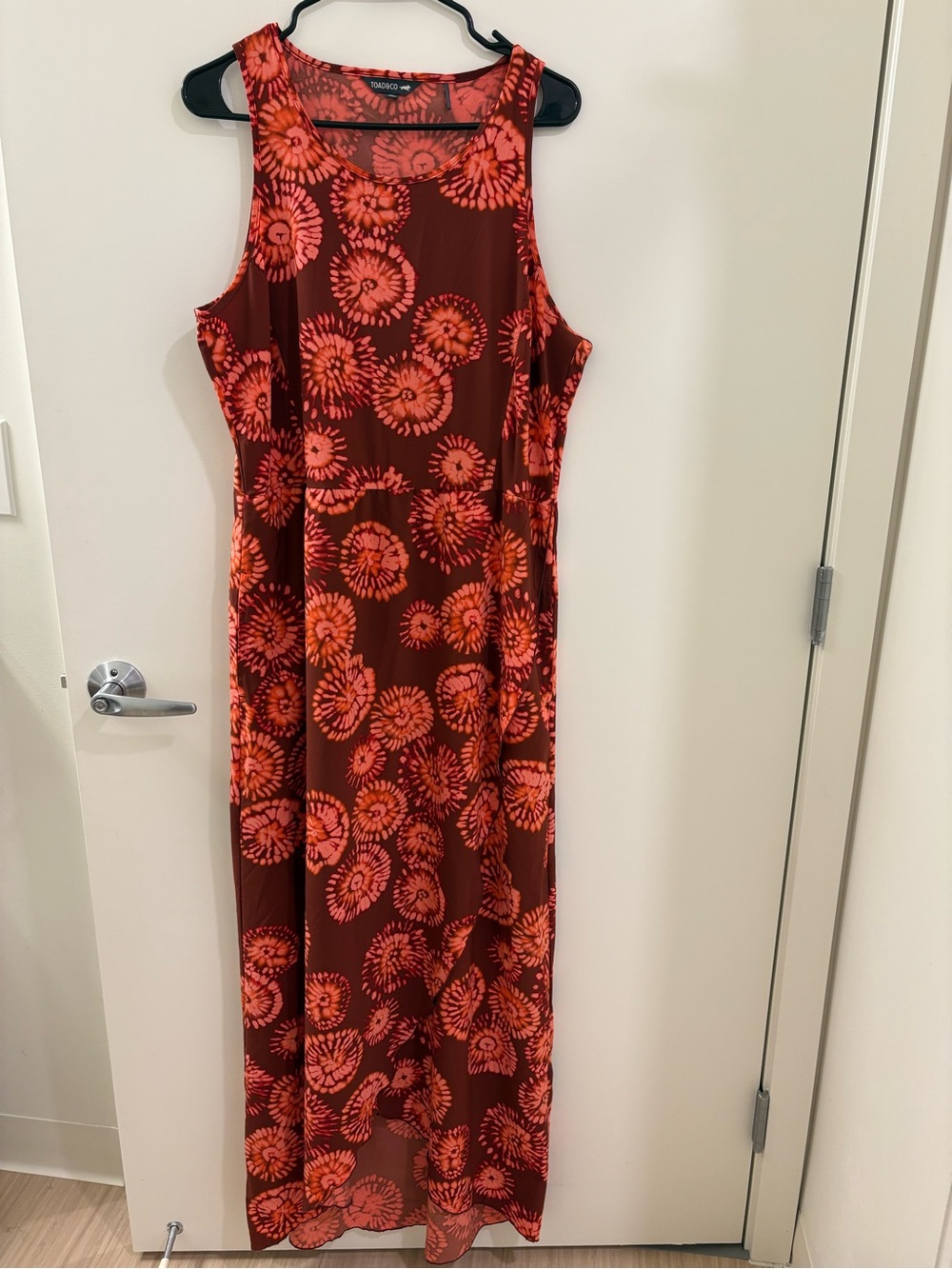 Toad&Co Sunkissed Maxi Dress XL Floral Open Back High Low Boho